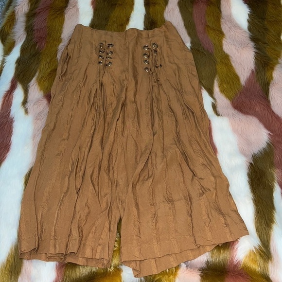 BCBG Generation Brown Tan Women's Pants Lace Up XS - Picture 2 of 4